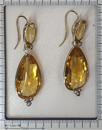 26089-0351.p05_Iberian Gold Long Drop Earrings with Four Large Natural Citrines-en.jpg