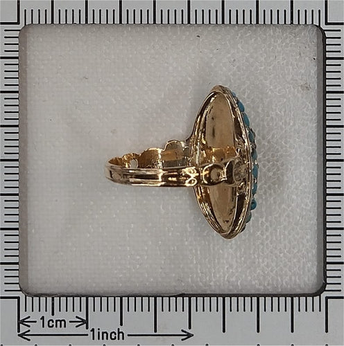 26106-0420.p12_A Grand Victorian Letter E Ring in Turquoise  Pearl and Gold  circa 1870-en.jpg