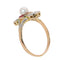 54 Belle Époque-Art déco - Bague en or jaune, perle, rubis et diamants 58 Facettes 26106-0425