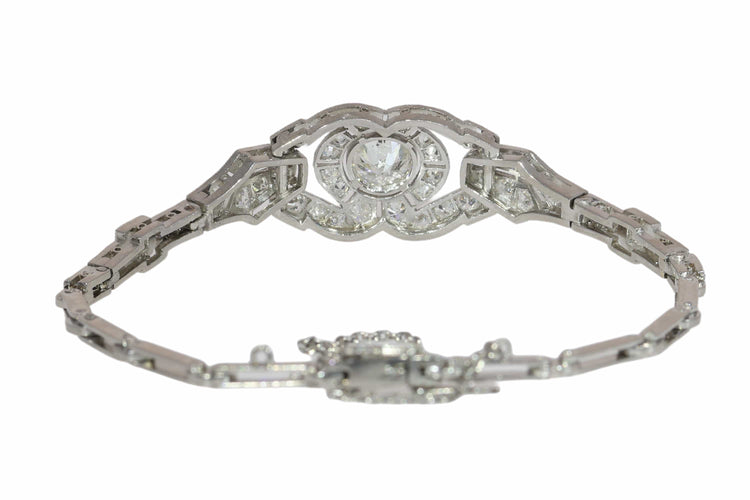 Art déco - Bracelet en platine et diamants, vers 1930 58 Facettes 26117-0106