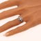 57 Art déco - Bague de fiançailles en or blanc, diamant et saphirs 58 Facettes 26127-0190