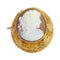 Broche porte-photo camée victorien en or jaune 18K, vers 1870 58 Facettes 26127-0262
