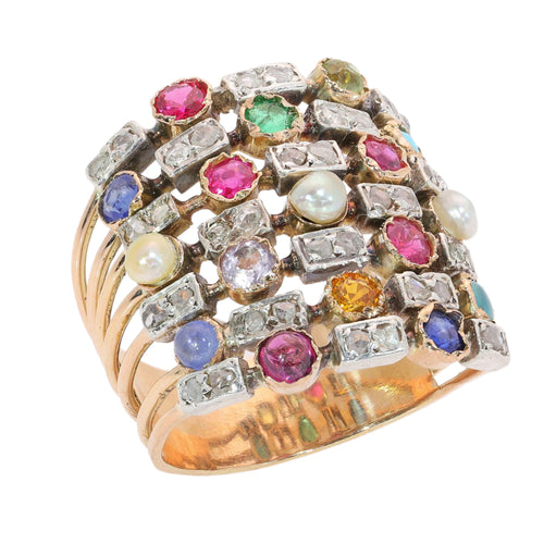 26177-0203.p10_Circa 1880 Seven-Row Harem Ring with Diamonds and Gemstones-en.jpg