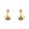 Stella - Boucles d'oreilles pendantes bouclier en or jaune 58 Facettes 40336
