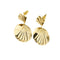 Stella - Boucles d'oreilles pendantes bouclier en or jaune 58 Facettes 40336