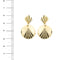 Stella - Boucles d'oreilles pendantes bouclier en or jaune 58 Facettes 40336