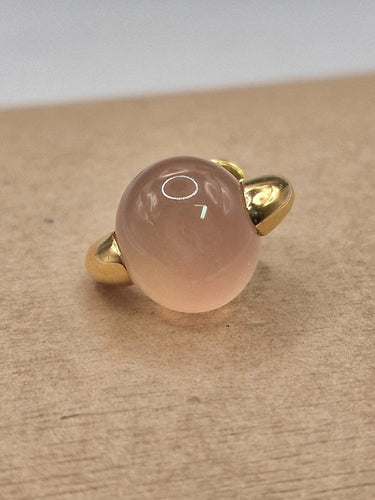 Pomellato Luna - Pendentif en or jaune et quartz rose 58 Facettes CV-110