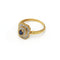 53 Bague en or jaune et blanc, diamants et saphir 58 Facettes 260216R