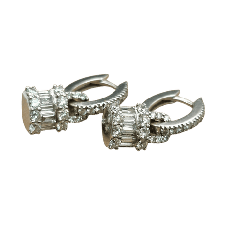 Crivelli Lock - Boucles d'oreilles en or blanc et diamants 58 Facettes CV-111