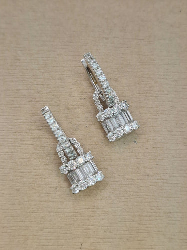 Crivelli Lock - Boucles d'oreilles en or blanc et diamants 58 Facettes CV-111
