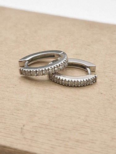 Boucles d'oreilles Crivelli Lock - Boucles d’oreilles en or blanc 18 ct et diamants 58 Facettes CV-111