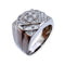 59 Chevalière - Bague en or blanc et diamants 58 Facettes 330097920