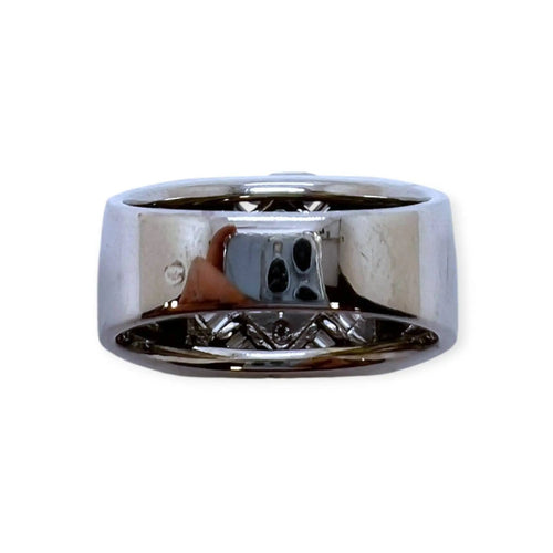 59 Chevalière - Bague en or blanc et diamants 58 Facettes 330097920