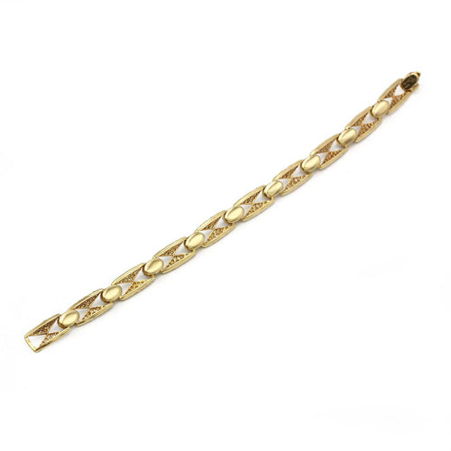 Maurice Labarte Paris - Bracelet articulé en or jaune et diamants 58 Facettes 260217R