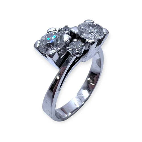 54 Bague toi et moi en or blanc et diamants 58 Facettes 330099174