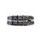 56 Bague large en or blanc 750 et diamants 58 Facettes 330096058