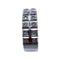 56 Bague large en or blanc 750 et diamants 58 Facettes 330096058