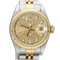 Rolex Lady-Datejust - Montre en or jaune et acier avec diamants