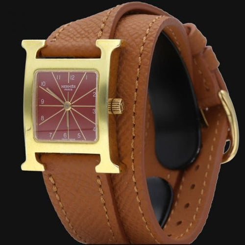 Hermès Heure H - Montre femme plaqué or 58 Facettes MT47108
