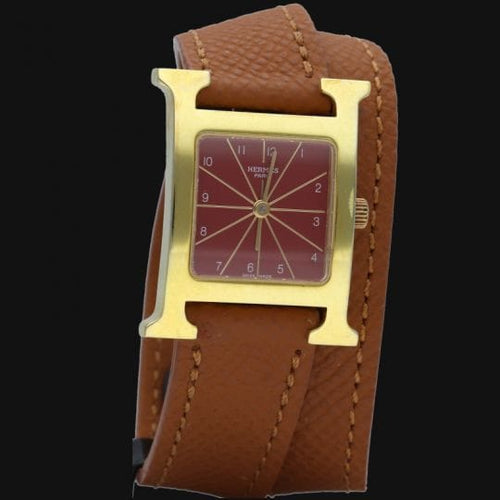 Hermès Heure H - Montre femme plaqué or 58 Facettes MT47108