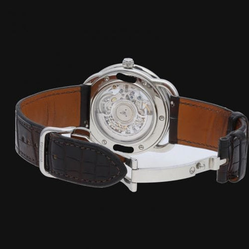 Hermès Arceau Skeleton - Montre automatique en acier 58 Facettes MT47926