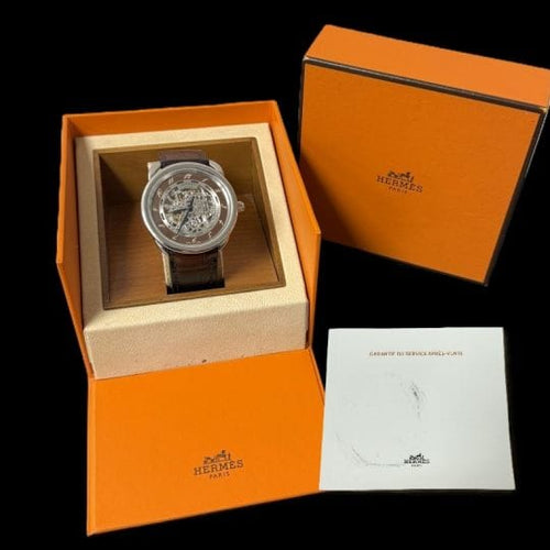 Hermès Arceau Skeleton - Montre automatique en acier 58 Facettes MT47926