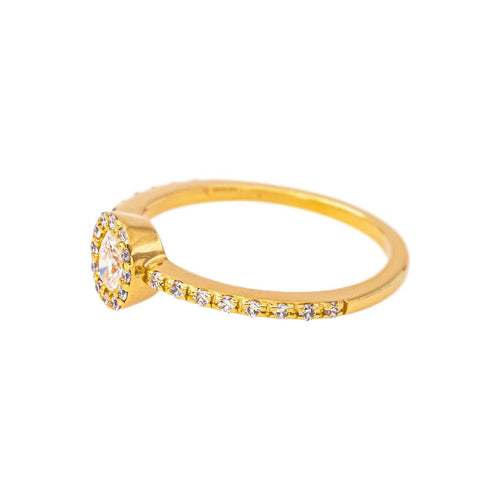 48.5 Bague Pompadour en or jaune et diamants 58 Facettes 5237340CN