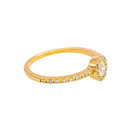 48.5 Bague Pompadour en or jaune et diamants 58 Facettes 5237340CN