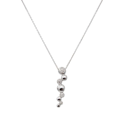 Collier maille forçat en or blanc et diamants 58 Facettes 5583862RV