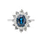 54 Pompadour - Bague en or blanc, saphir et diamants 58 Facettes 5755020CN