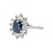 54 Pompadour - Bague en or blanc, saphir et diamants 58 Facettes 5755020CN