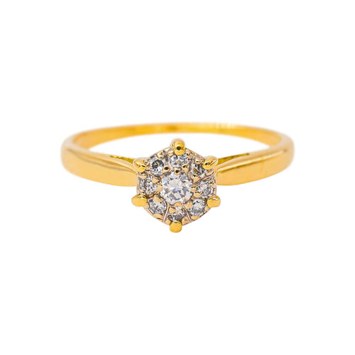 53 Marguerite - Bague en or jaune et diamants 58 Facettes 5779013CN