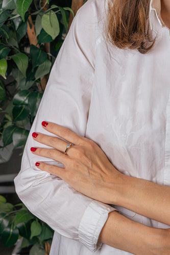 53 Marguerite - Bague en or jaune et diamants 58 Facettes 5779013CN