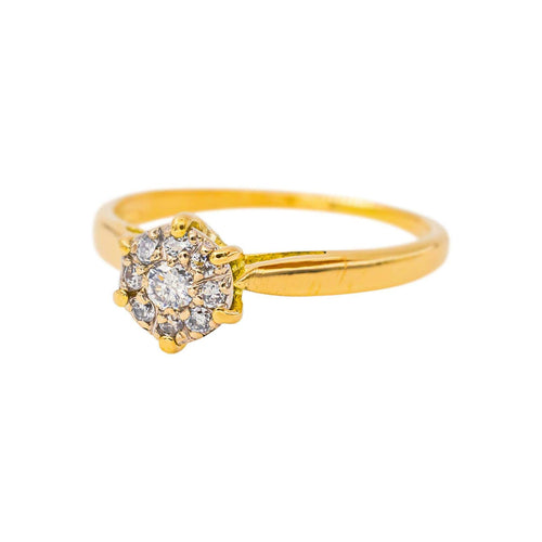 53 Marguerite - Bague en or jaune et diamants 58 Facettes 5779013CN