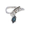 51 Bague en or blanc, saphir et diamants 58 Facettes 5782523CN