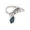 51 Bague en or blanc, saphir et diamants 58 Facettes 5782523CN