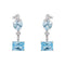 Boucles d'oreilles en or blanc, topazes bleues et diamants 58 Facettes 5867547RV