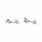 Boucles d'oreilles en or blanc, topazes bleues et diamants 58 Facettes 5867547RV