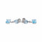 Boucles d'oreilles en or blanc, topazes bleues et diamants 58 Facettes 5867547RV