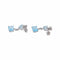 Boucles d'oreilles en or blanc, topazes bleues et diamants 58 Facettes 5867547RV