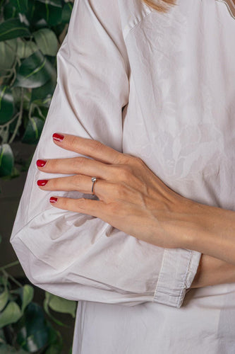 47 Bague solitaire en or blanc et diamant 58 Facettes 5898455RV