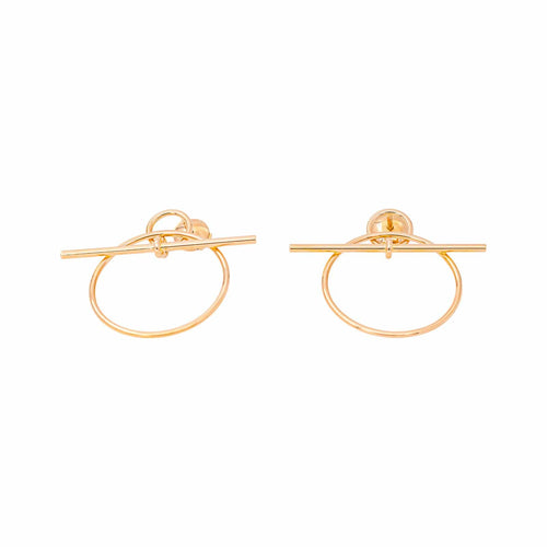 Hermès Loop - Boucles d'oreilles en or rose 58 Facettes 5903514RV