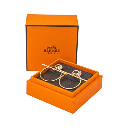 Hermès Loop - Boucles d'oreilles en or rose 58 Facettes 5903514RV