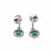 Boucles d'oreilles pendantes en or blanc, émeraudes et diamants 58 Facettes 5943460RV