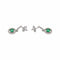 Boucles d'oreilles pendantes en or blanc, émeraudes et diamants 58 Facettes 5943460RV