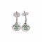 Boucles d'oreilles pendantes en or blanc, émeraudes et diamants 58 Facettes 5943460RV