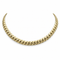Collier maille gourmette en chute en or jaune 750 58 Facettes COL-2508-01