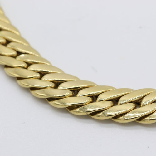 Collier maille gourmette en chute en or jaune 750 58 Facettes COL-2508-01