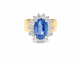 58 Pompadour - Bague en or jaune, saphir de Ceylan et diamants 58 Facettes BSA11