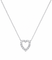 Collier cœur en or gris 18 carats et diamants 58 Facettes C183